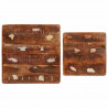 Stolik gniazdowy 2 pcs 46 x 46 x 45 cm Lite Drewno Recyklingowe