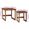 Stolik gniazdowy 2 pcs 46 x 46 x 45 cm Lite Drewno Recyklingowe