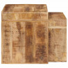 Stolik gniazdowy 2 pcs Brązowy 46 x 40 x 46 cm Drewno z mango