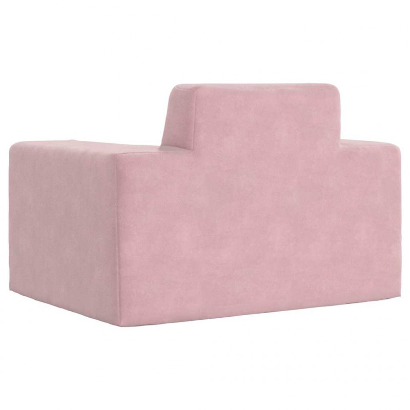 Kanapa dla dziecka, różowa, miękki plusz