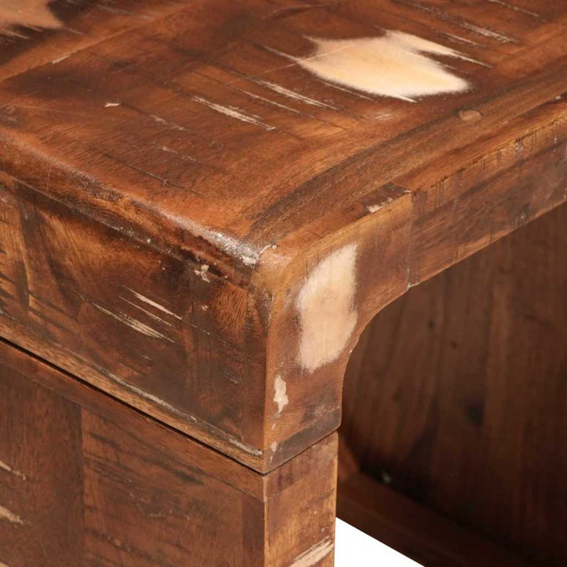 Stolik gniazdowy 2 pcs Brązowy Lite Drewno Recyklingowe
