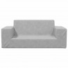 2-os. sofa dla dzieci, jasnoszara, miękki plusz
