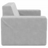 2-os. sofa dla dzieci, jasnoszara, miękki plusz