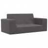 2-os. sofa dla dzieci, antracytowa, miękki plusz