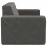 2-os. sofa dla dzieci, antracytowa, miękki plusz