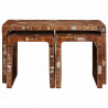 Stolik Nesting 3 pcs Brązowy Lite Drewno Recyklingowe