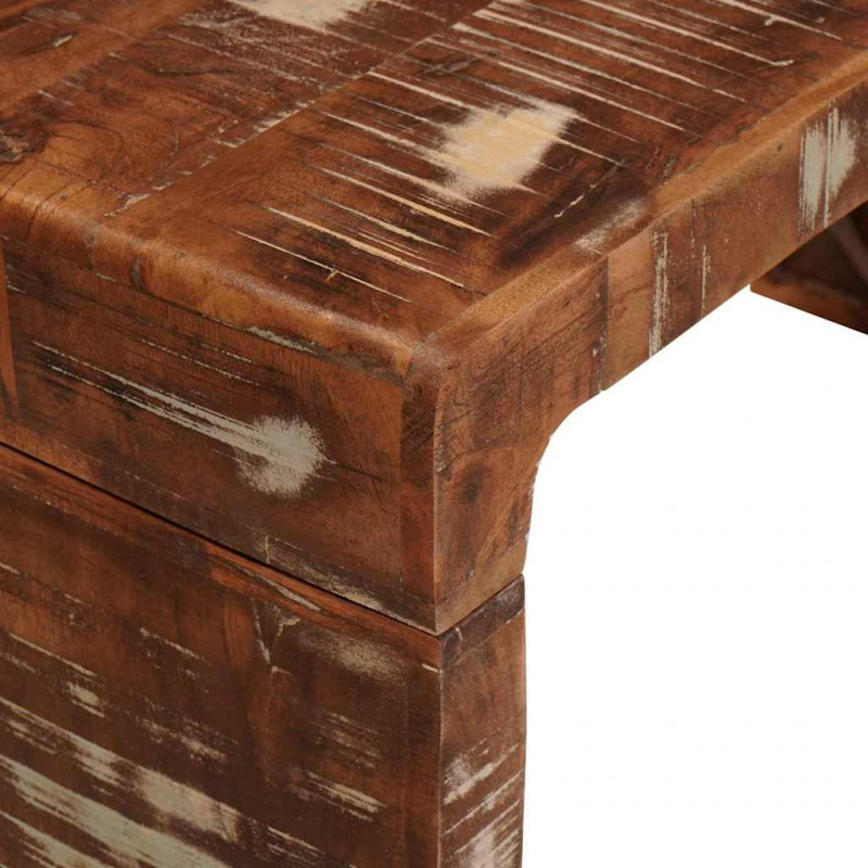 Stolik Nesting 3 pcs Brązowy Lite Drewno Recyklingowe