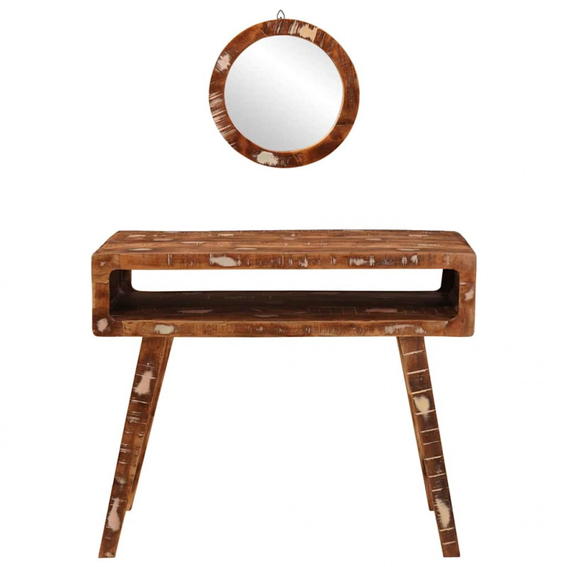 Toaletka Brązowy 90 x 76 x 45 cm Lite Drewno Recyklingowe