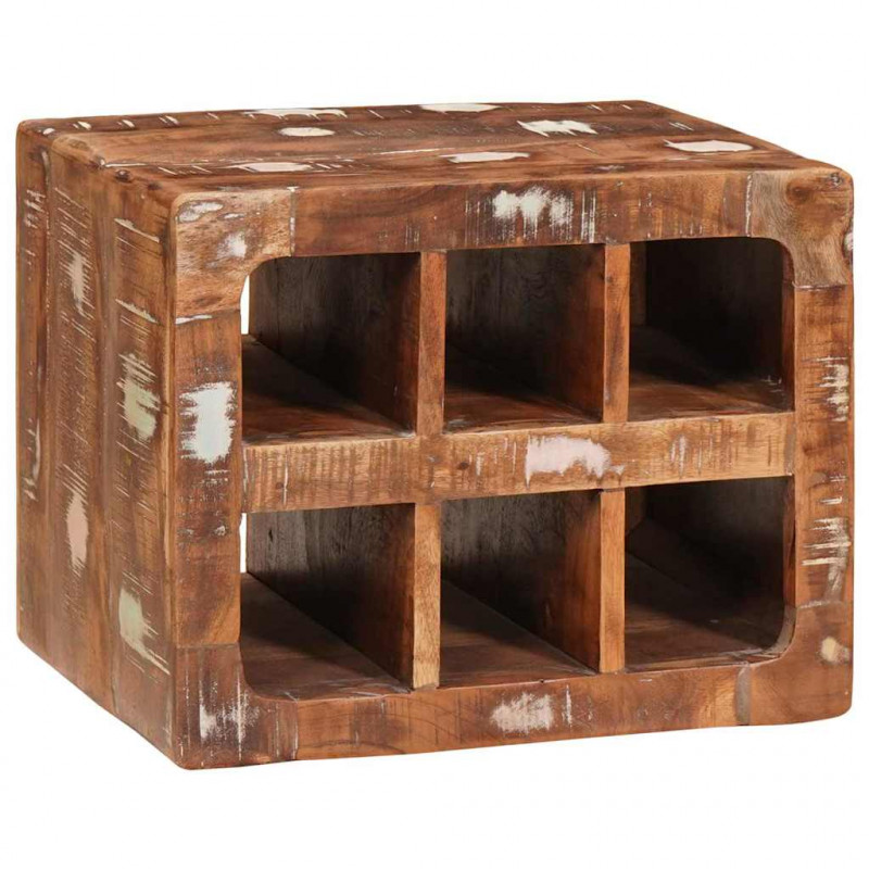 Regał na wino Brązowy 44 x 30 x 35 cm Lite Drewno Recyklingowe