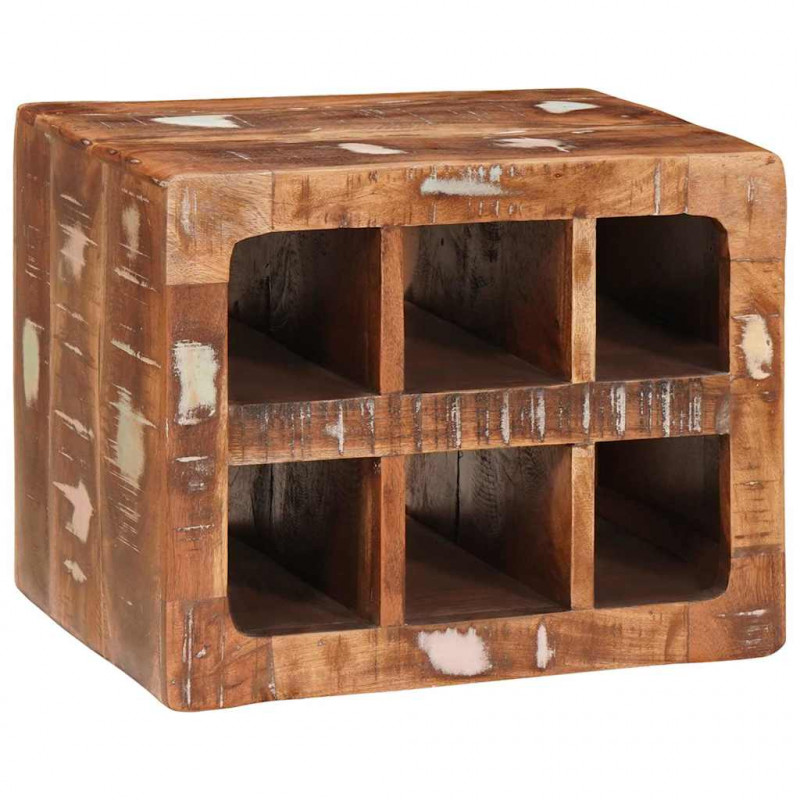 Regał na wino Brązowy 44 x 30 x 35 cm Lite Drewno Recyklingowe