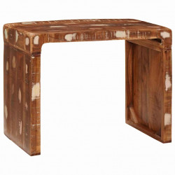 Stolik końcowy Brązowy 60 x 35 x 46 cm Lite Drewno Recyklingowe