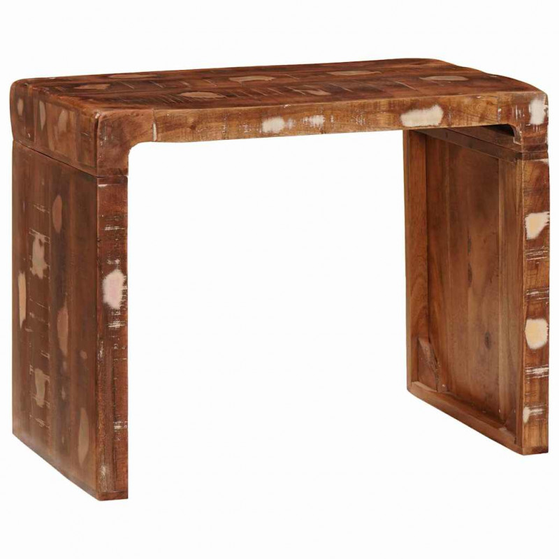 Stolik końcowy Brązowy 60 x 35 x 46 cm Lite Drewno Recyklingowe