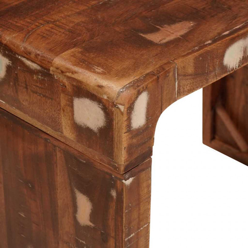 Stolik końcowy Brązowy 60 x 35 x 46 cm Lite Drewno Recyklingowe