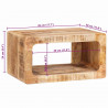 Stolik nocny Brązowy 45 x 30 x 24 cm Drewno z mango