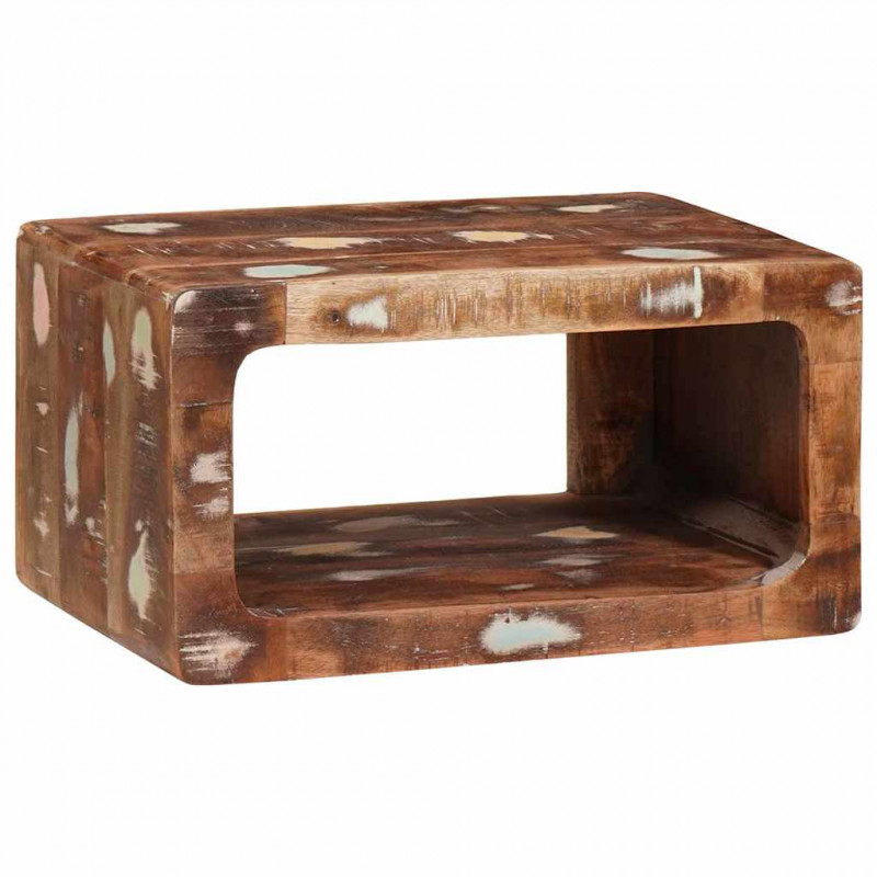 Stolik nocny Brązowy 45 x 30 x 24 cm Lite Drewno Recyklingowe