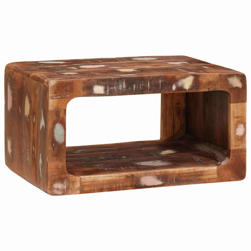 Stolik nocny Brązowy 45 x 30 x 24 cm Lite Drewno Recyklingowe