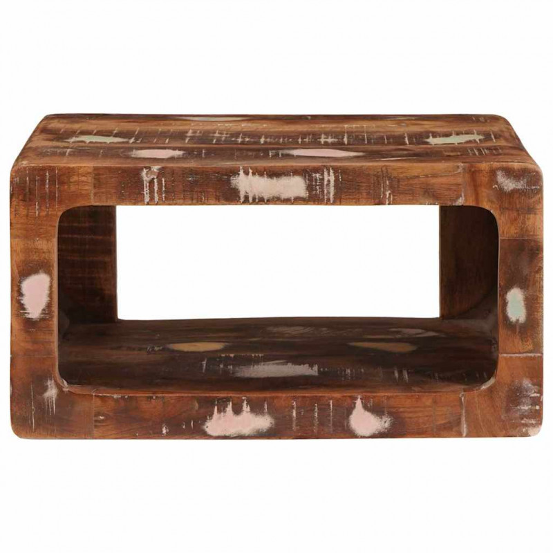 Stolik nocny Brązowy 45 x 30 x 24 cm Lite Drewno Recyklingowe