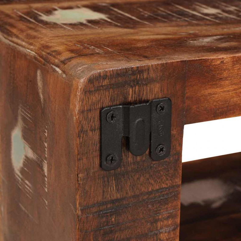 Stolik nocny Brązowy 45 x 30 x 24 cm Lite Drewno Recyklingowe