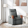 Fotel rozkładany, ciemnoszary materiał