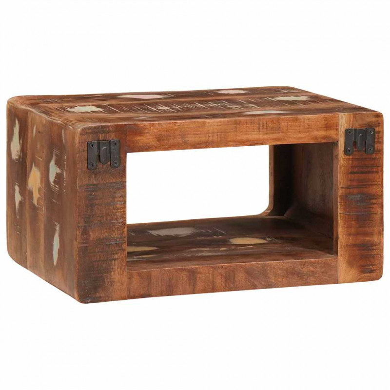 Stolik nocny 2 pcs Brązowy Lite Drewno Recyklingowe