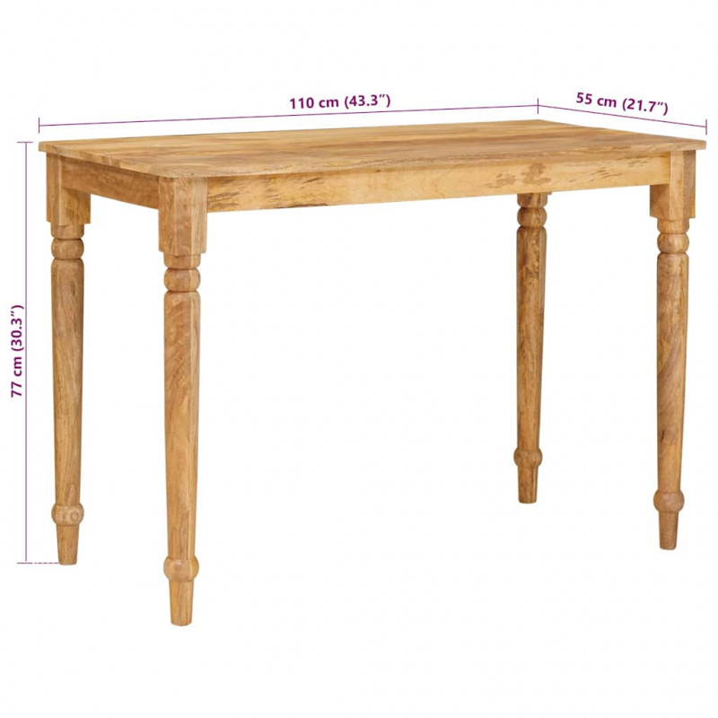 Stolik kawowy Brązowy 110 x 55 x 77 cm Drewno z mango