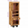 Highboard Brązowy 40 x 30 x 120,5 cm lite drewno mango