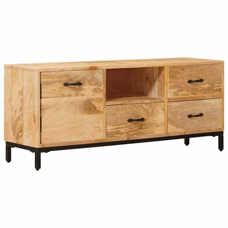 Stojaki na telewizor Brązowy 110 x 30 x 46 cm Drewno z mango