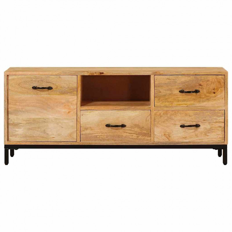 Stojaki na telewizor Brązowy 110 x 30 x 46 cm Drewno z mango