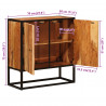 Bufet Beta Naturalny 70 x 30 x 75 cm Lite Drewno Akacji