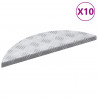 Stopień Półksiężyc 10 pcs Srebrny 60 x 18 x 2,5 cm Aluminium