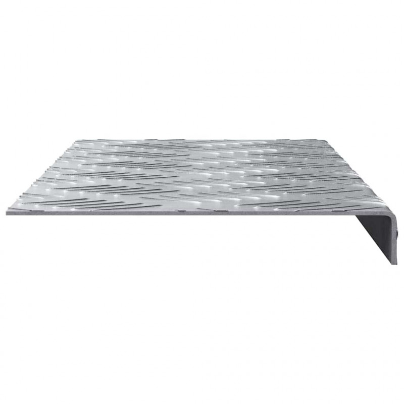 Stopień Prostokątny 10 pcs Srebrny 60 x 18 x 2,5 cm Aluminium