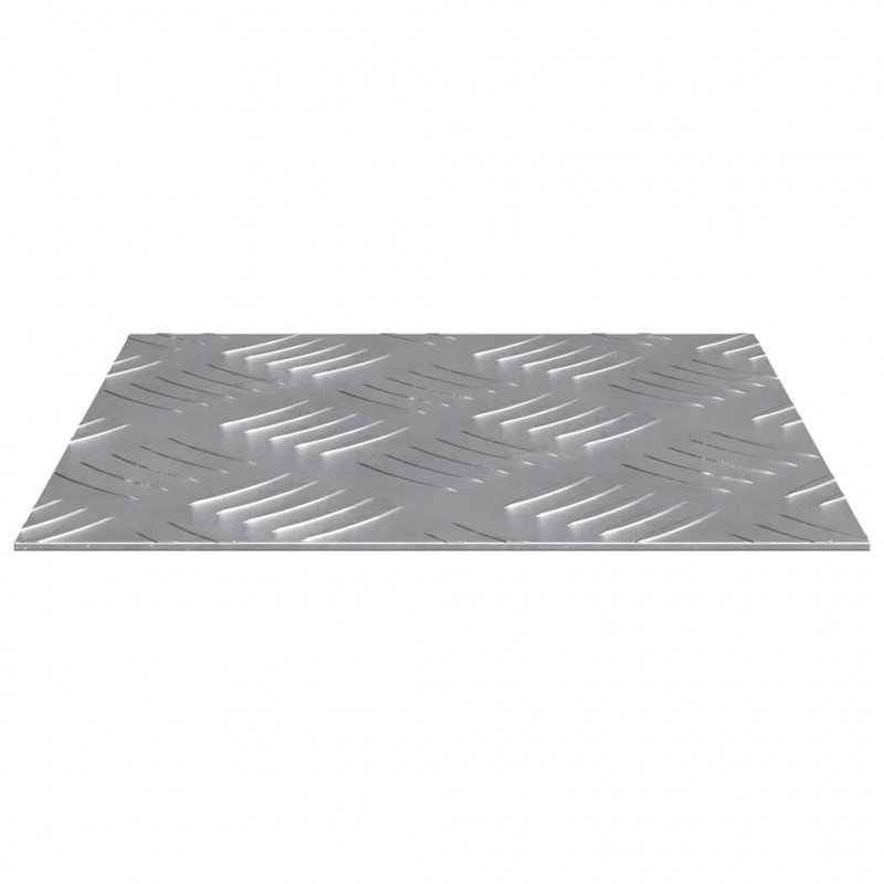 Stopień Kwadrat 2 pcs Srebrny 20 x 20 cm Aluminium