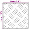 Stopień Kwadrat 2 pcs Srebrny 20 x 20 cm Aluminium