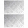 Stopień Prostokątny 2 pcs Srebrny 30 x 20 cm Aluminium
