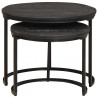 Nesting Stoły Kawowe 2 pcs Czarny Lite drewno mango i stal