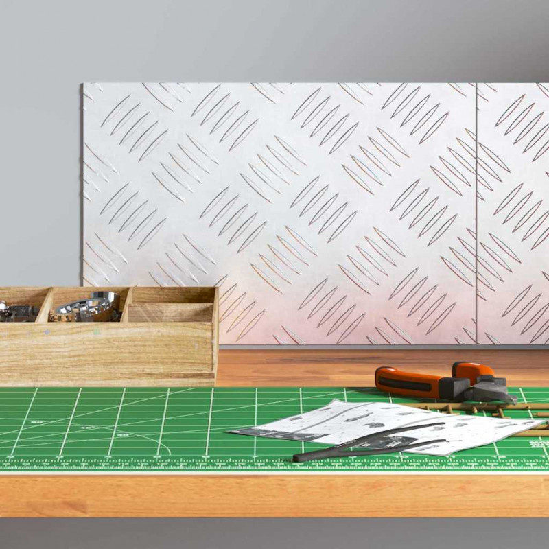 Stopień Prostokątny 2 pcs Srebrny 30 x 20 cm Aluminium