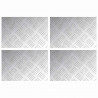 Stopień Prostokątny 4 pcs Srebrny 30 x 20 cm Aluminium