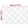Stopień Prostokątny 4 pcs Srebrny 30 x 20 cm Aluminium