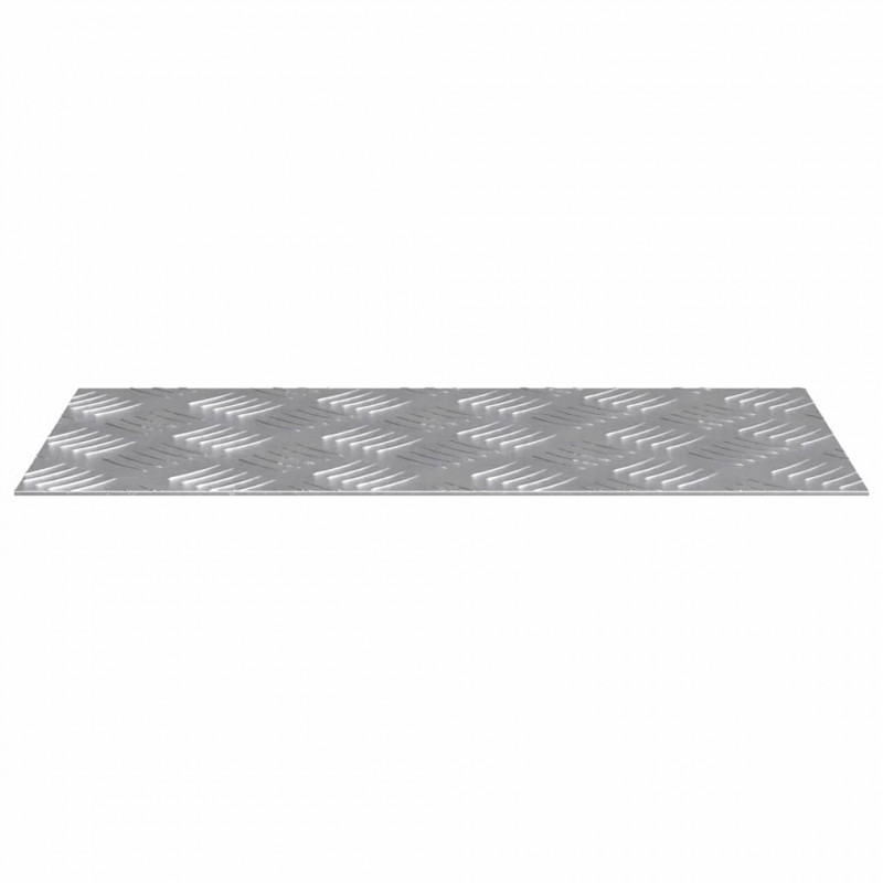 Stopień Prostokątny 2 pcs Srebrny 40 x 20 cm Aluminium