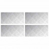 Stopień Prostokątny 4 pcs Srebrny 40 x 20 cm Aluminium