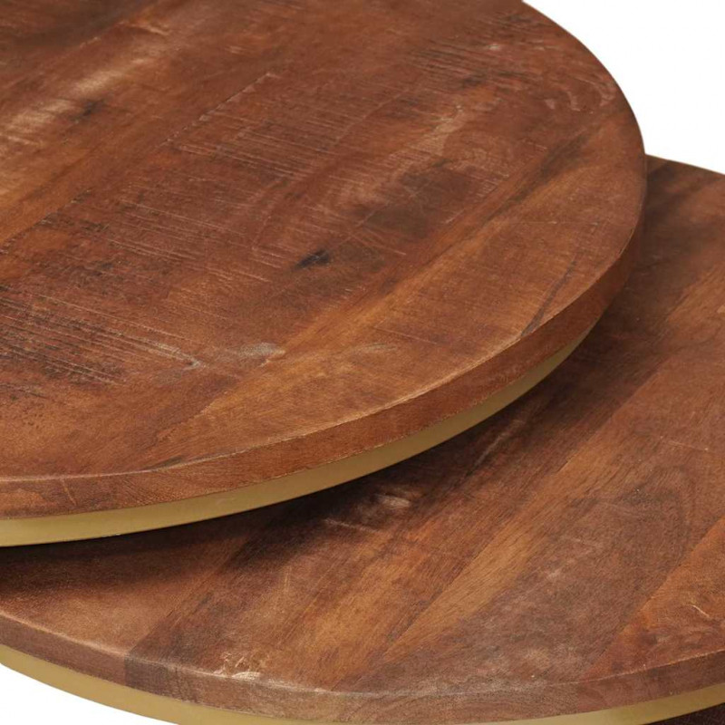 Nesting Stoły Kawowe 2 pcs Lite drewno mango i stal