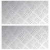 Stopień Prostokątny 2 pcs Srebrny 40 x 20 cm Aluminium
