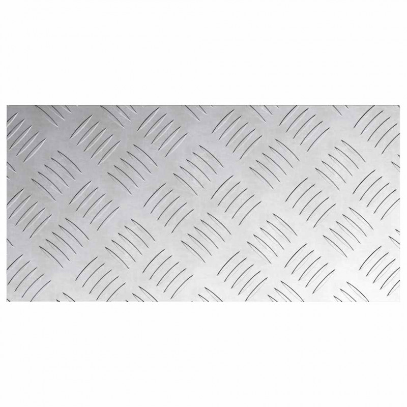 Stopień Prostokątny 2 pcs Srebrny 40 x 20 cm Aluminium