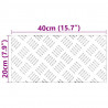 Stopień Prostokątny 4 pcs Srebrny 40 x 20 cm Aluminium