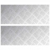 Stopień Prostokątny 2 pcs Srebrny 50 x 20 cm Aluminium