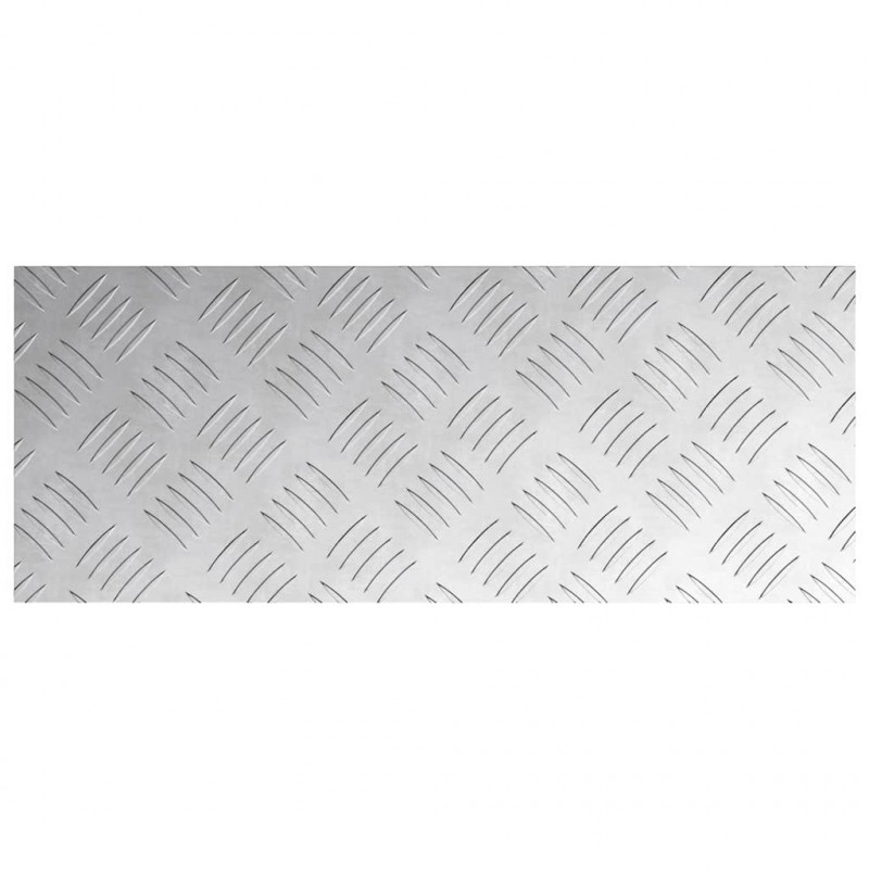 Stopień Prostokątny 2 pcs Srebrny 50 x 20 cm Aluminium