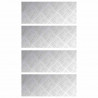 Stopień Prostokątny 4 pcs Srebrny 50 x 20 cm Aluminium