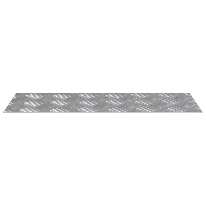 Stopień Prostokątny 4 pcs Srebrny 50 x 20 cm Aluminium