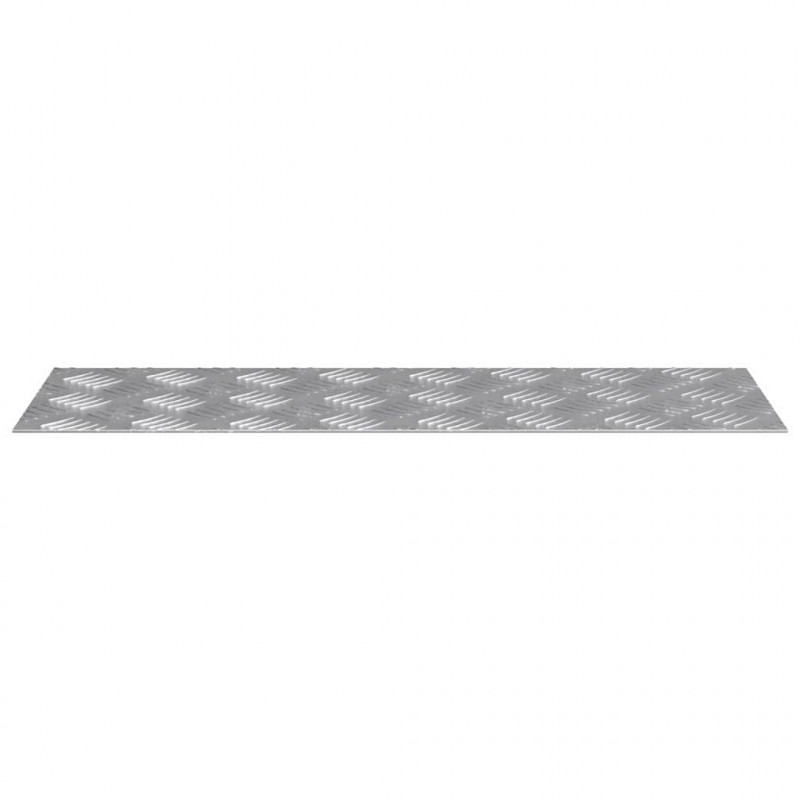 Stopień Prostokątny 2 pcs Srebrny 60 x 20 cm Aluminium