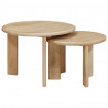 Nesting Stoły Kawowe 2 pcs Czarny Drewno z mango